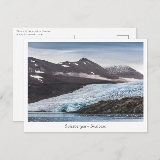 Svalbard Glacier Landschaft Postkarte (Vorne/Hinten)