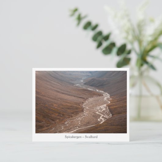 Svalbard Landschaft Postkarte (Stehend Vorderseite)