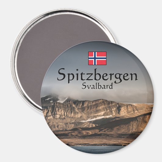 Svalbard Landschaftsfoto Magnet (Vorderseite/Rückseite)