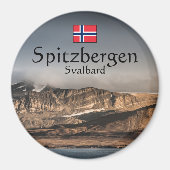 Svalbard Landschaftsfoto Magnet (Vorne)