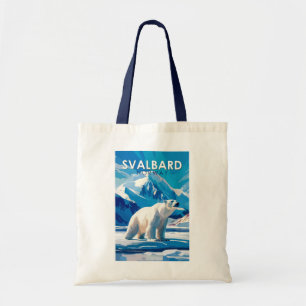 Svalbard Norwegen Eisbär Reisen Kunst Vintage Tragetasche