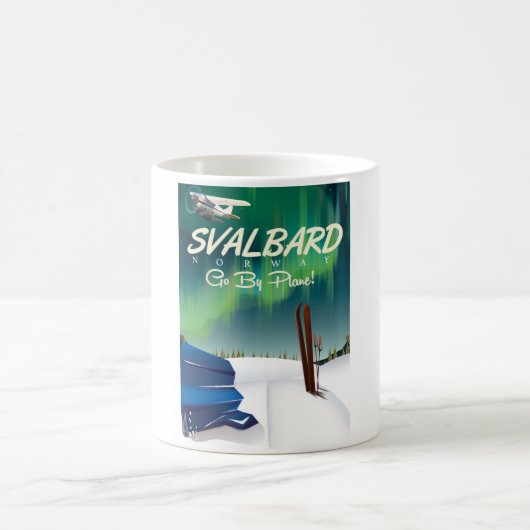 Svalbard Norwegen Nordlichtplakat Kaffeetasse (Mittel)