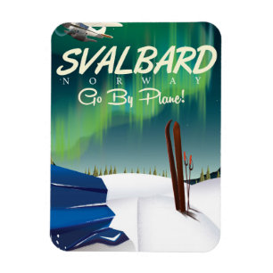 Svalbard Norwegen Nordlichtplakat Magnet