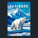 Svalbard Norwegen Polar Bear Travel Art Vintag Poster<br><div class="desc">Svalbard im Vektorkunststil. Eine der nördlichsten bewohnten Gegenden der Welt,  ist bekannt für sein zerklüftetes,  abgelegenes Terrain an Gletschern und gefrorener Tundra,  die Eisbären,  Rentiere Svalbard und Füchse der Arktis beherbergen.</div>