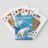 Svalbard Norwegen Polar Bear Travel Art Vintag Spielkarten (Rückseite)