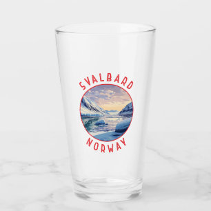Svalbard Norwegen Retro Distressed Circle Glas