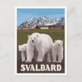 Svalbard Norwegen Vintage Reise Postkarte (Vorderseite)