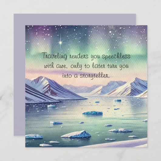 Svalbard, Norwegen & Zitat Dankeskarte (Vorne/Hinten)