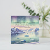 Svalbard, Norwegen & Zitat Dankeskarte (Stehend Vorderseite)