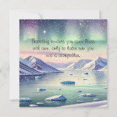 Svalbard, Norwegen & Zitat Dankeskarte (Vorderseite)