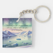 Svalbard, Norwegen & Zitat Schlüsselanhänger (Rückseite)