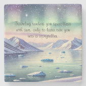 Svalbard, Norwegen & Zitat Steinuntersetzer (Vorderseite)