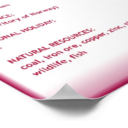 Svalbard Poster (Ecke)