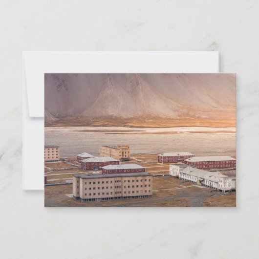 Svalbard Pyramiden Karte (Vorderseite)