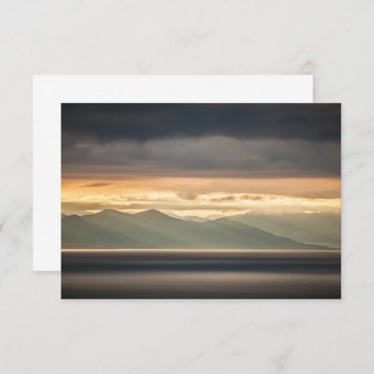 Svalbard Sunset Landscape Foto Card (Vorne/Hinten)