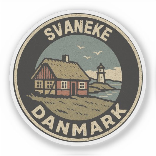 Svaneke, Dänemark Danmark Aufkleber (Vorderseite)