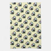 Svart Hona Black Chicken Wreath Weihnachten Geschirrtuch (Vertikal)