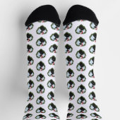 Svart Hona Hühner-Weihnachtskranz Socken (Oben)
