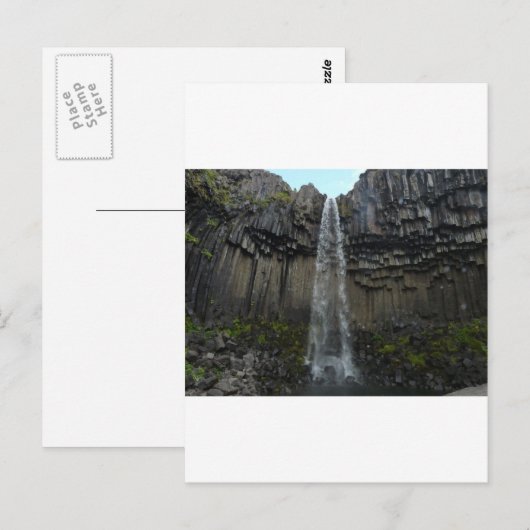 Svartifoss Postkarte (Vorne/Hinten)
