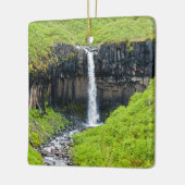 Svartifoss Wasserfall im Skaftafell - Island Keramikornament (Links)
