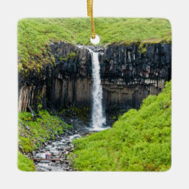 Svartifoss Wasserfall im Skaftafell - Island Keramikornament