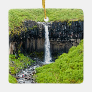 Svartifoss Wasserfall im Skaftafell - Island Keramikornament