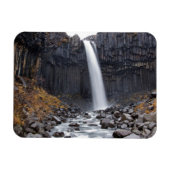 Svartifoss Wasserfall in Island, rechteckiger Magn Magnet (Horizontal)