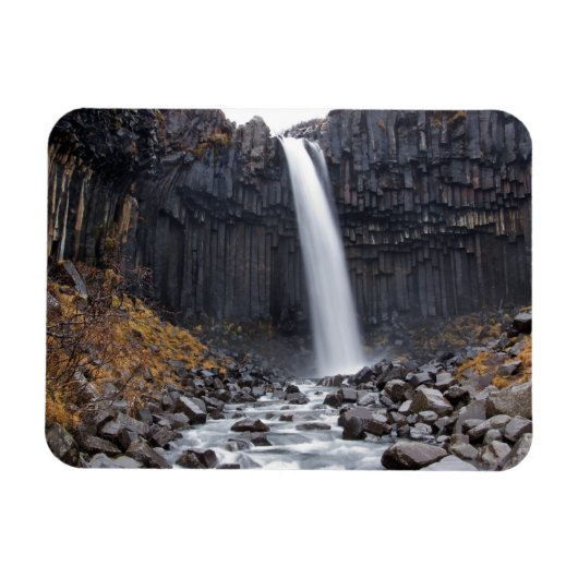 Svartifoss Wasserfall in Island, rechteckiger Magn Magnet (Horizontal)