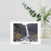 Svartifoss Wasserfall in Island, weiße Postkarte (Stehend Vorderseite)