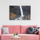 Svartifoss Wasserfall in isländischer Leinwand (Insitu (Wohnzimmer))
