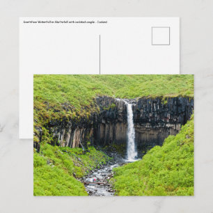 Svartifoss Wasserfall in Skaftafell - Island Postkarte