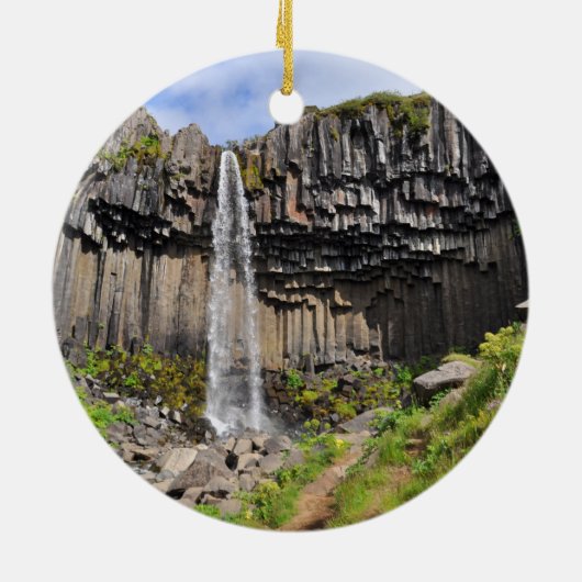 Svartifoss Wasserfall, Island Keramikornament (Hinten)