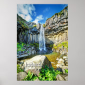 Svartifoss Wasserfall, Island Poster (Vorne)