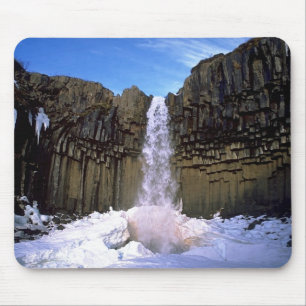 Svartifoss Wasserfall-Winter Mousepad