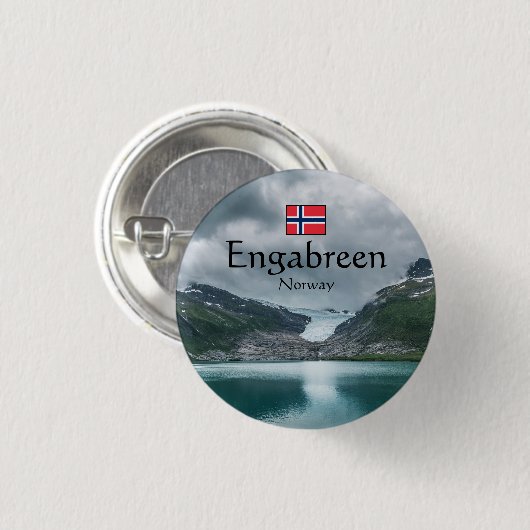 Svartisen Glacier Norwegen Button (Vorne & Hinten)