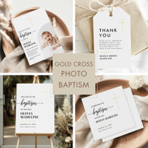 Gold Cross Photo Baptism Collection