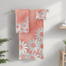 Watercolor Floral Towel Set