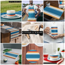 Blue, Orange and Red Uniform Stripes