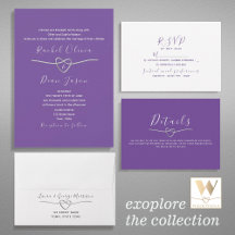 Minimalist Modern Purple Wedding Suite