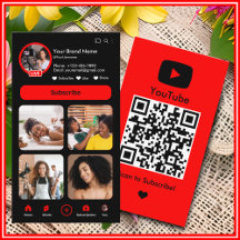 Business Cards: YouTube Influencer Vlogger Creator