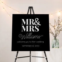 Mr & Mrs Modern and Minimal Elegant Wedding Décor