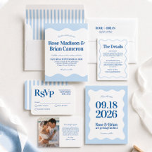 Blue Cabana Stripes Wedding