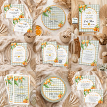 A Little Cutie is on the Way Oranges Baby Shower