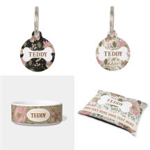 Wildflower Botanical Floral Monogram Pet Supplies