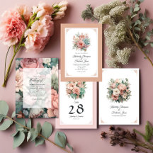 Dusty Rose, Mint Green and Blush