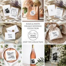 Black & White Foliage Wedding Collection