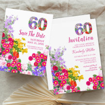 Celebrate 60 Years! Invitations & Party Supplies 