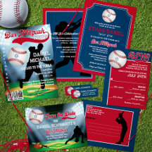 Baseball Bar Mitzvah Invitation Suite
