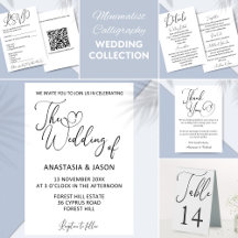 Elegant Script Modern Minimalist Wedding Suite