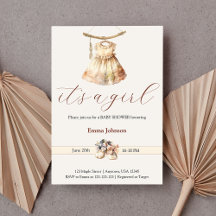 Boho Chic Girl Outfit Baby Shower